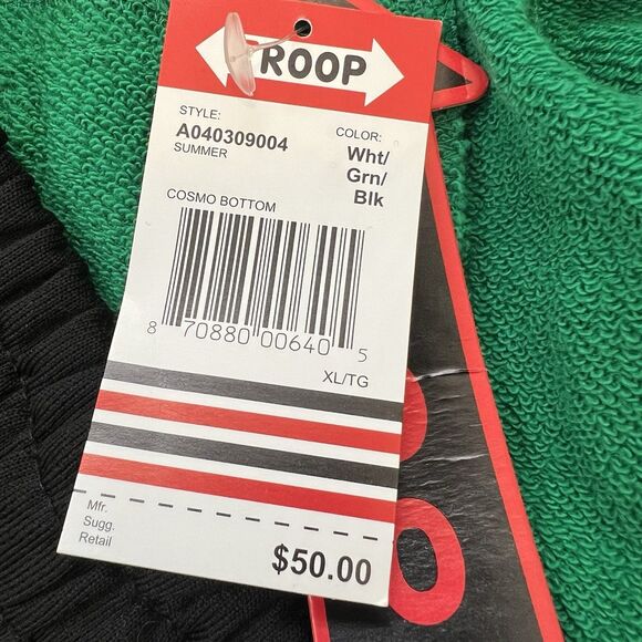 Troop Men’s Swingman Basketball Shorts Capoeira Green White Patched Sz XL - Picture 8 of 9